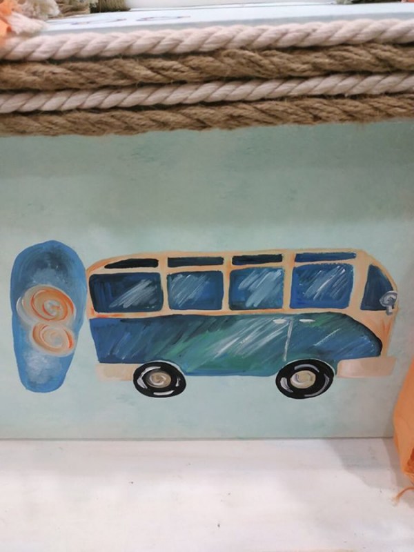 Βαπτιστικό κουτί με θέμα Surf
