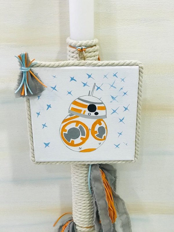 Λαμπάδα βάπτισης  με θέμα Starwars